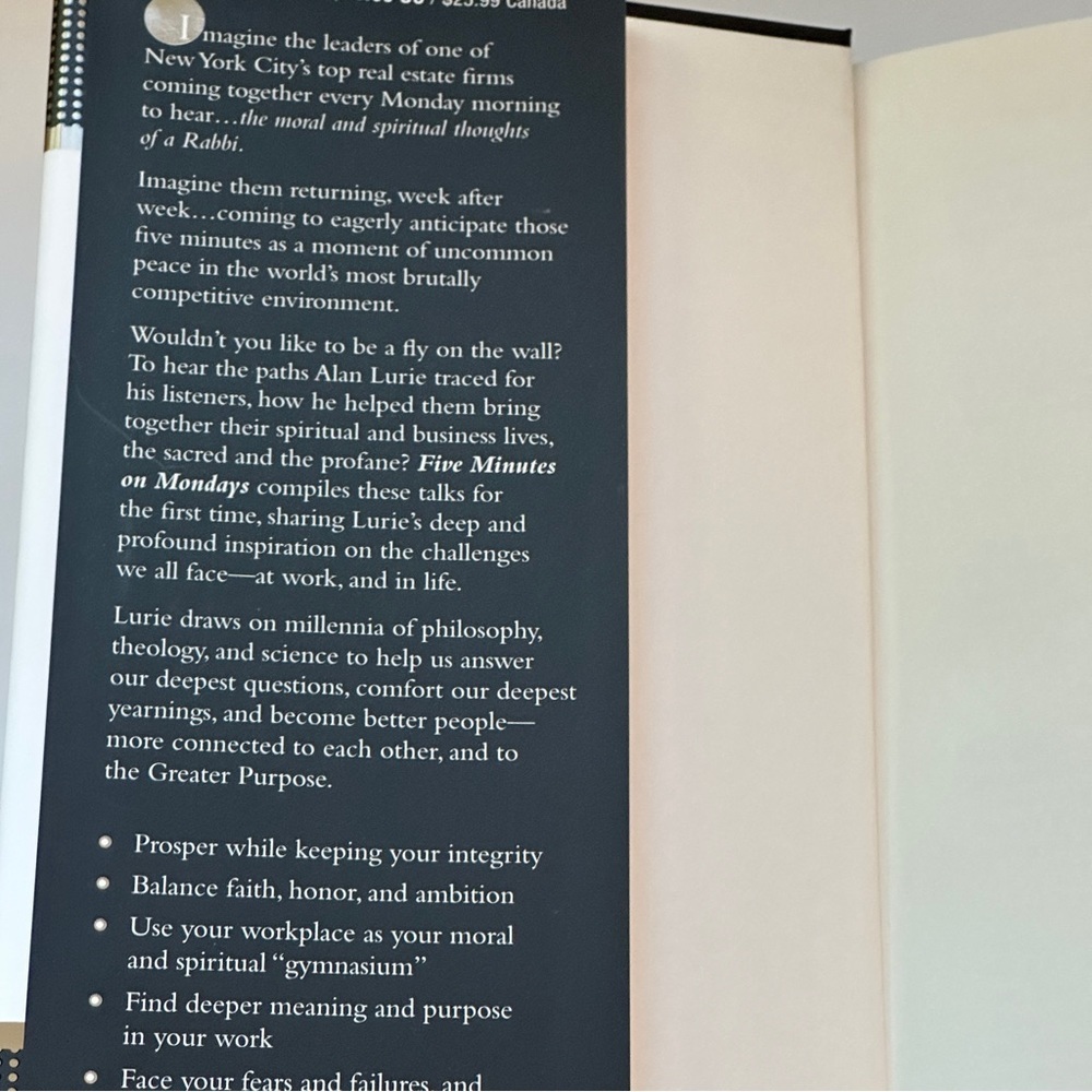 🟢 Five Minutes on Monday by Alan Lurie | Self-help, Workplace | Hardcover Book - Picture 7 of 11
